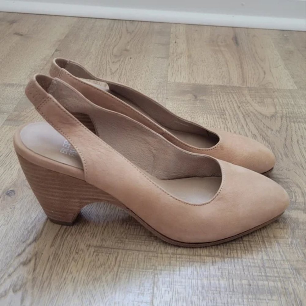 EILEEN FISHER Milla Tumbled Nubuck Slingback
